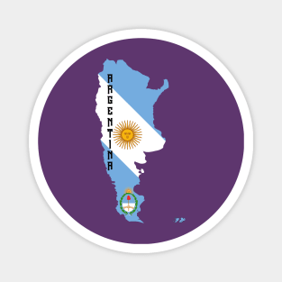 Argentina flag & map Magnet